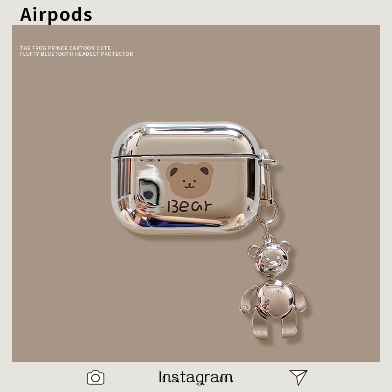 Casing soft case tpu Motif Kartun Beruang Untuk Airpods 1 / 2 / 3 (2021) / 2nd