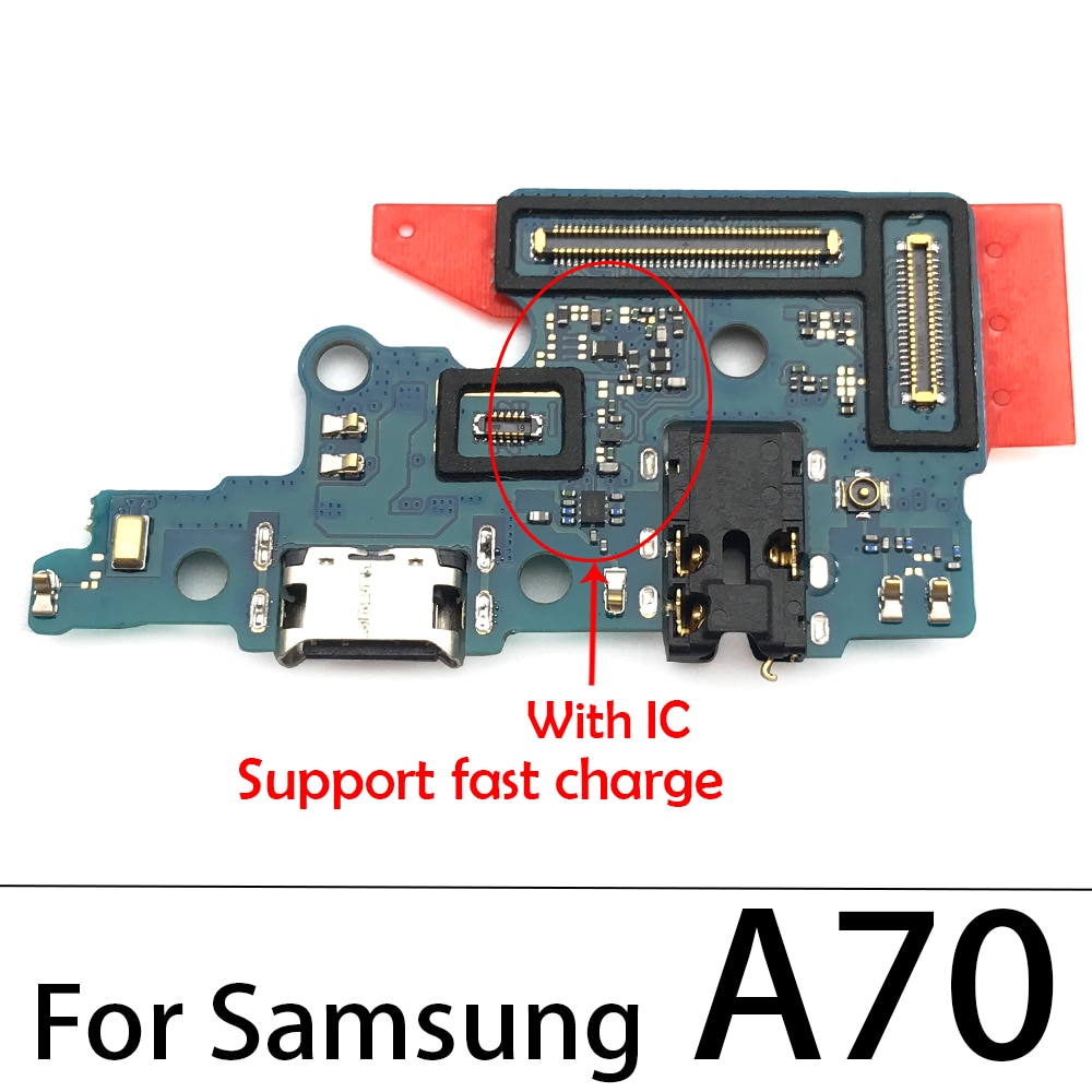 For Samsung A10 A20 A30 A40 A50 A70 A01 A11 A21 A31 A51 A71 A21s USB Charge Port Jack Dock Connector Charging Board Flex Cable-A70 Original