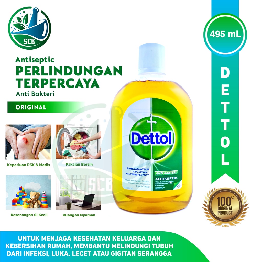 Dettol Antiseptik Cair 495 ml / Dettol Antiseptik Cair