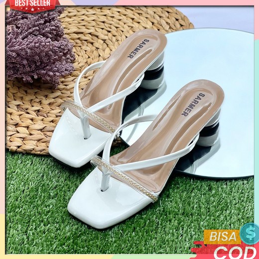 Sepatu Hak Tinggi Heels Sepatu Kerja Haihil Trendy Wanita Pesta Kondangan Ungu Chacha Heels Wanita S