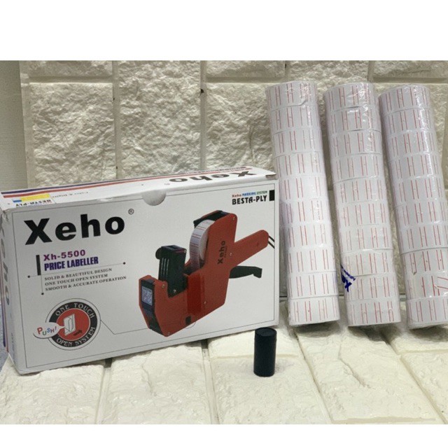 Paket label 30000 pcs Mesin Label Harga Alat Tembak1 Baris 8 digit MX-5500M  Xeho Exparied