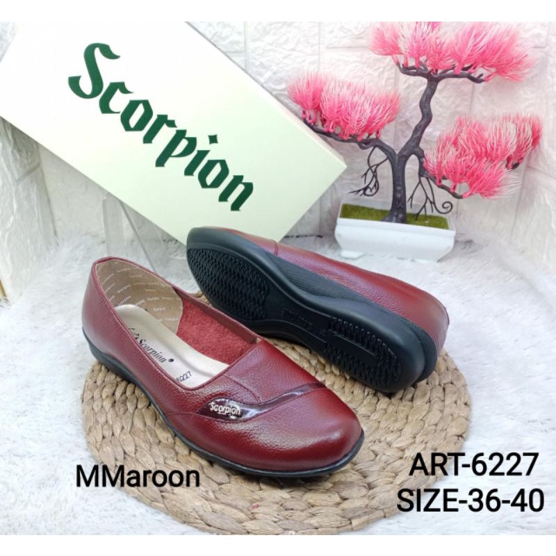 SEPATU WEDGES KULIT ASLI WANITA SCORPION 6227