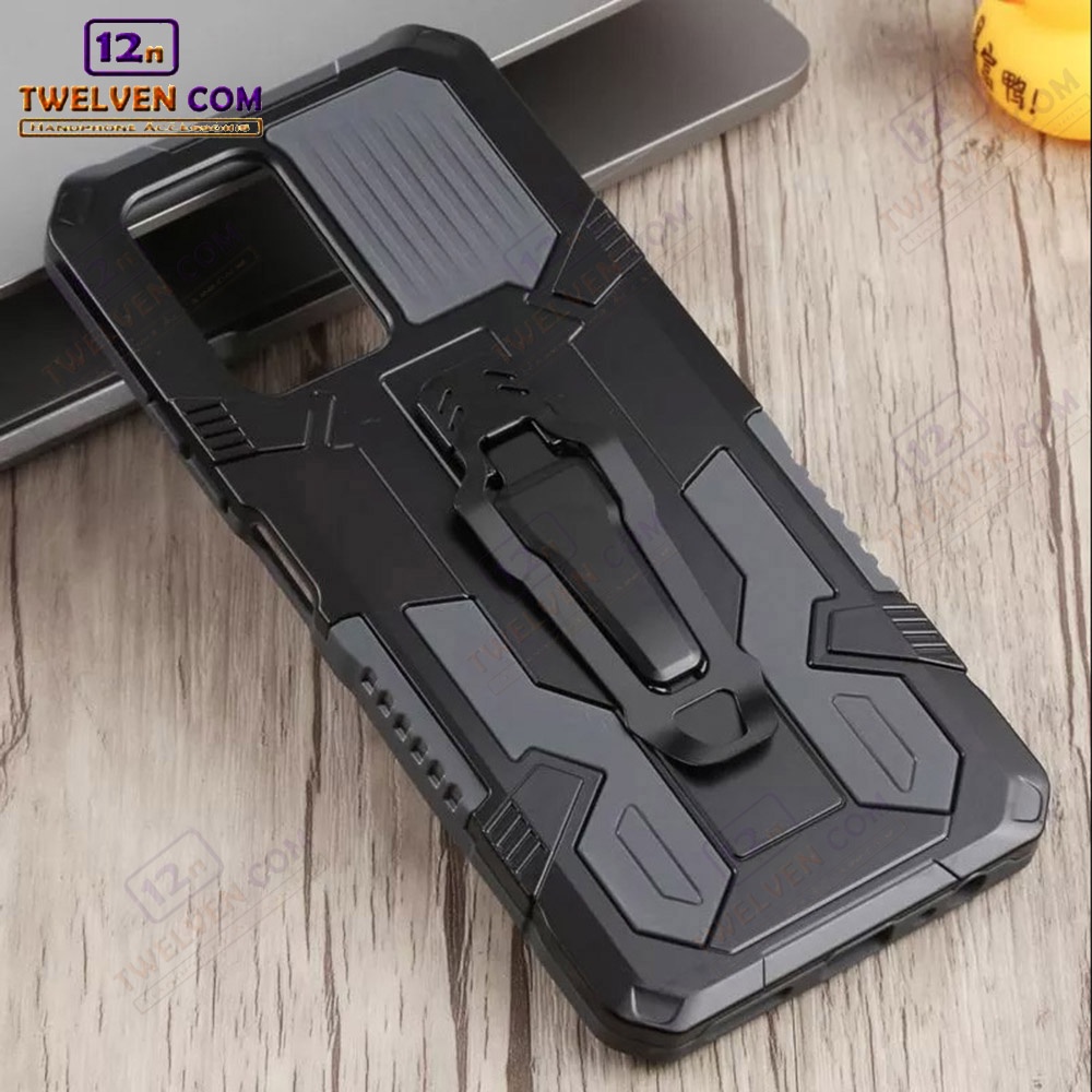 Case Shockproof Infinix Note 10 Pro Armor Hardcase Stand Clip