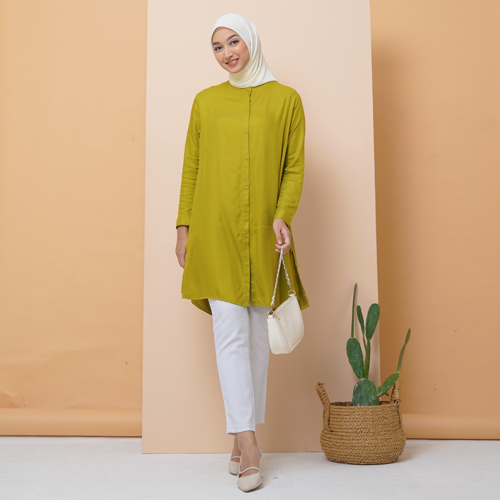 Tunik polos / Tunik Basic / Tunik Rayon Twill premium / Tunik kancing busui / tunik murah terlaris