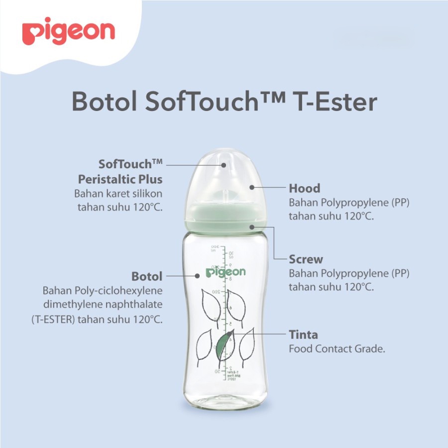 PIGEON BOTTLE T-ESTER WIDE NECK 300ML