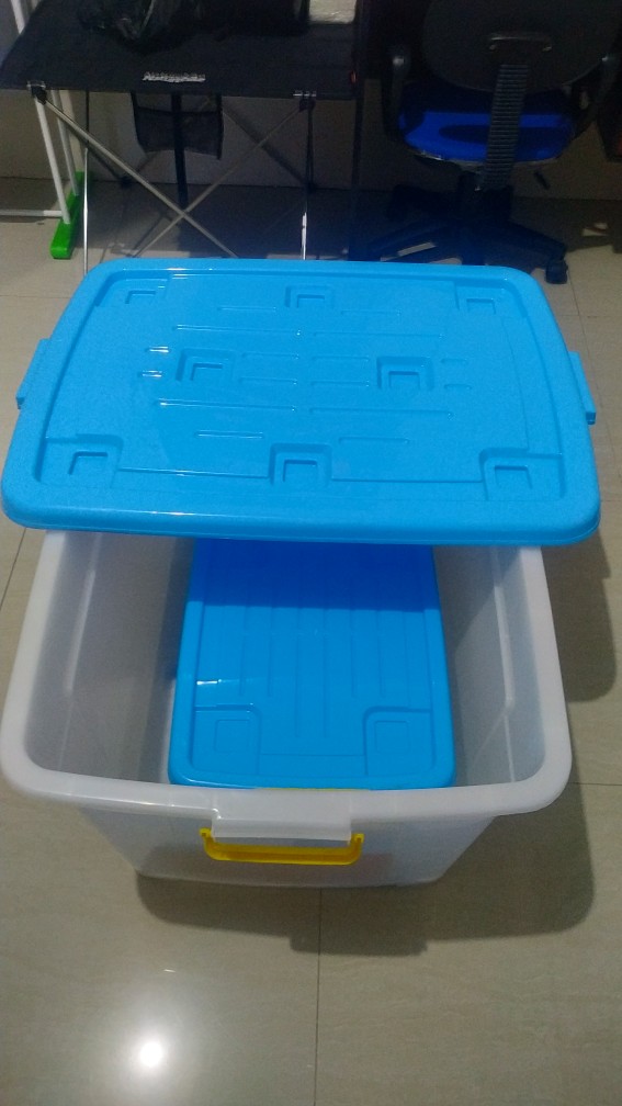 Khusus Jnt-jtr-gojek-grab Container/box Tutup + Roda C 150 Liter Jumbo Twinpan