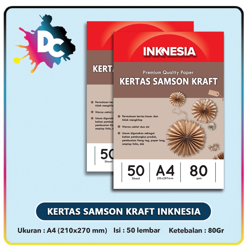 Kertas Samson kraft / Craft A4 80 gsm isi 50 Lembar