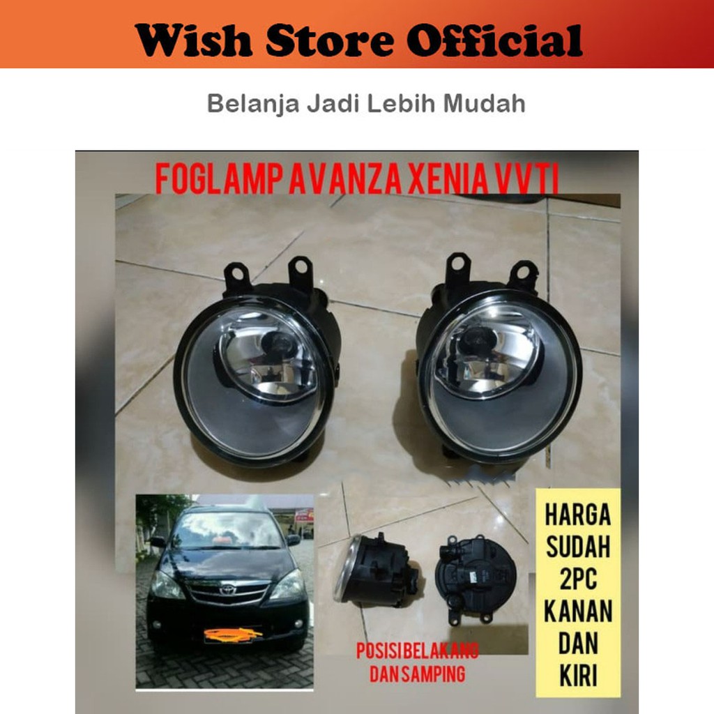 Fog Lamp Foglamp Lampu Kabut Bumper Bemper Avanza Xenia Vvti 2007 2008 2009 2010 2011 Set ORIGINAL