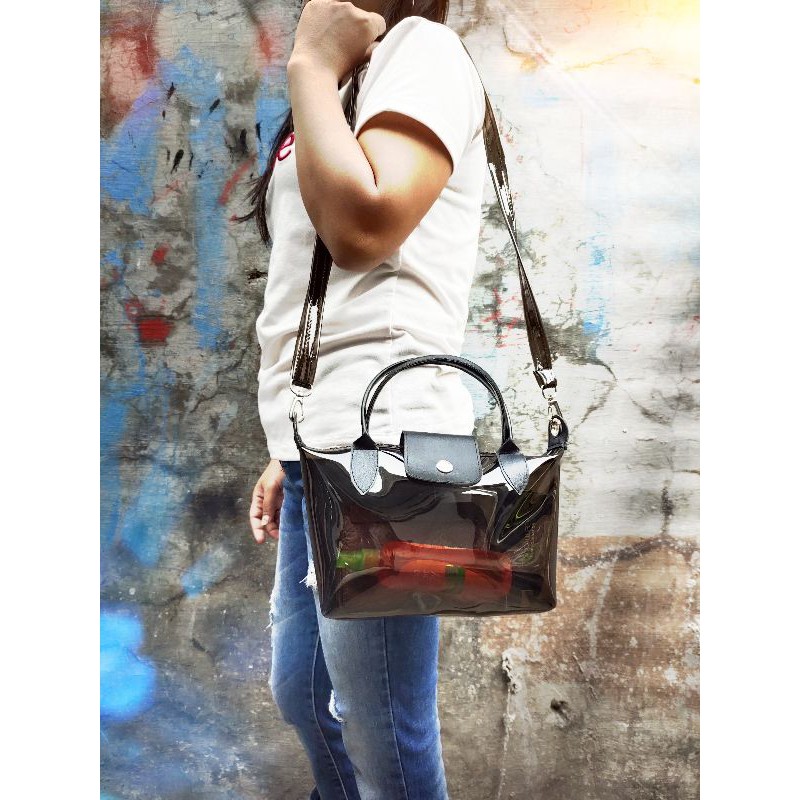 tas wanita slingbag mika pvc warna harga termurah ( premium )