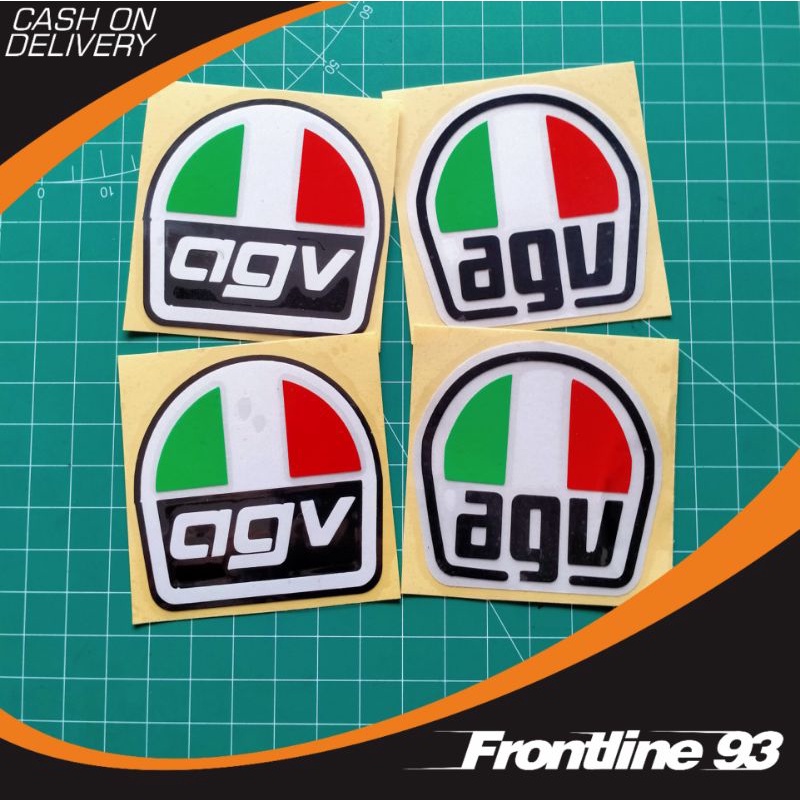 Cetak Cutting Sticker Logo Agv Custom Stiker Cutting Racing Motor Mobil Helm