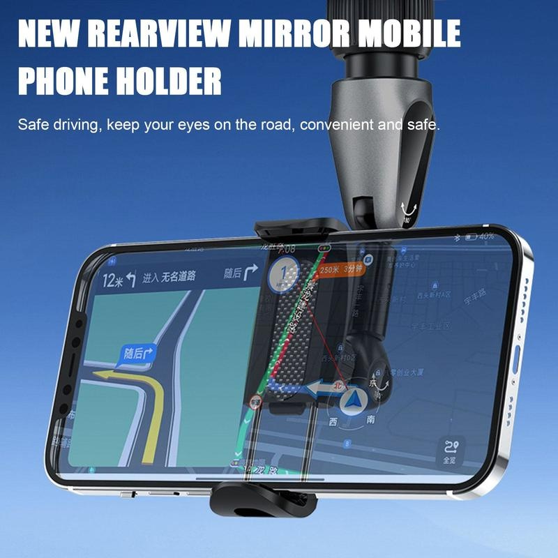 360 ° Bracket Dudukan Handphone IPhone Android Universal Model Putar Untuk Kaca Spion Mobil