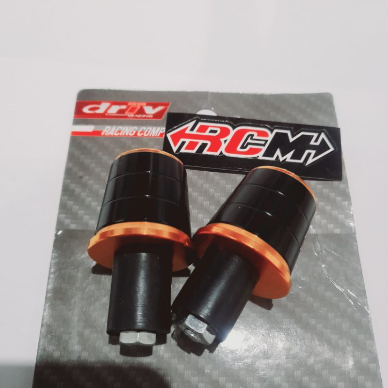 JALU ENDGRIP END GRIP PENTOLAN STANG TUTUP STIR CNC GOLD EMAS UNIVERSAL MOTOR DRIV SUDAH SEPASANG