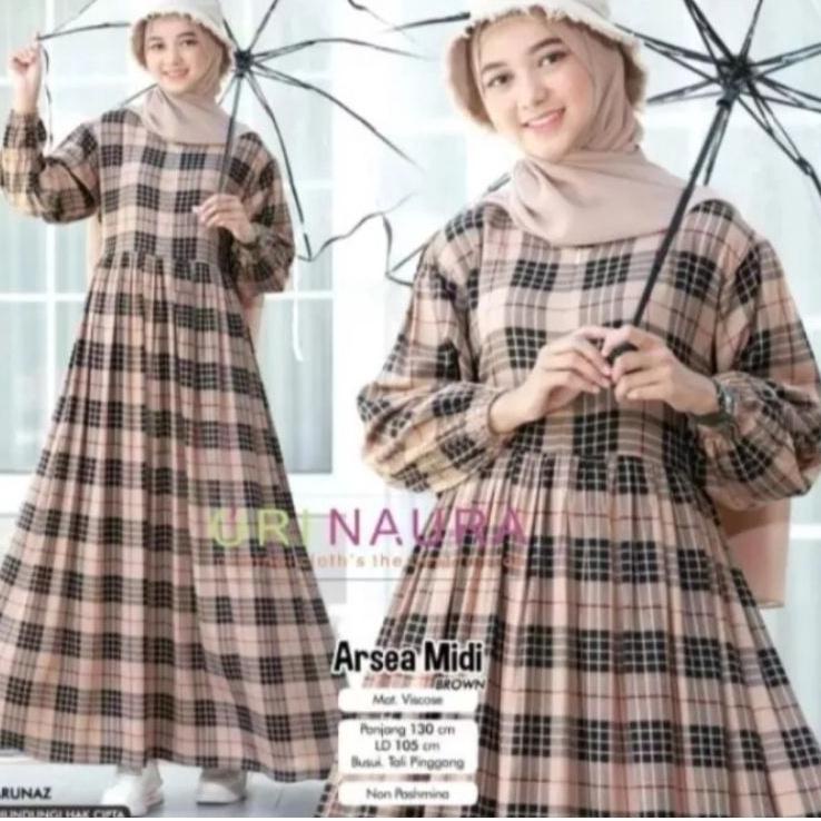 (TERBARU) GAMIS MIDI KOTAK PREMIUM // GAMIS MIDI KOTAK WANITA // GAMIS TERBARU