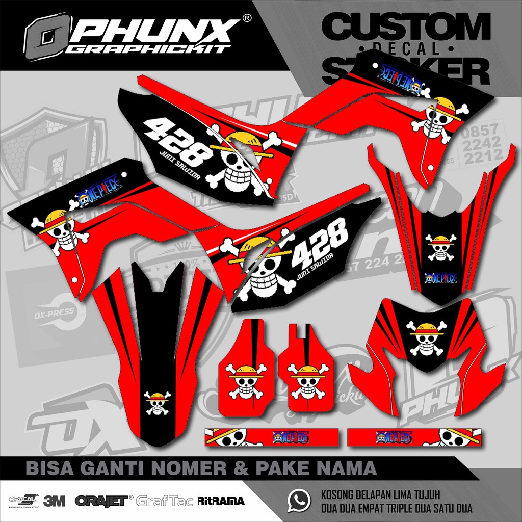 Stiker Decal CRF One Piece Custom 150 L