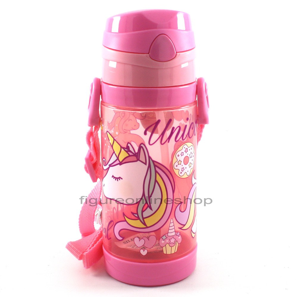 BOTOL MINUM SEDOTAN UNICORN PINK 450ML