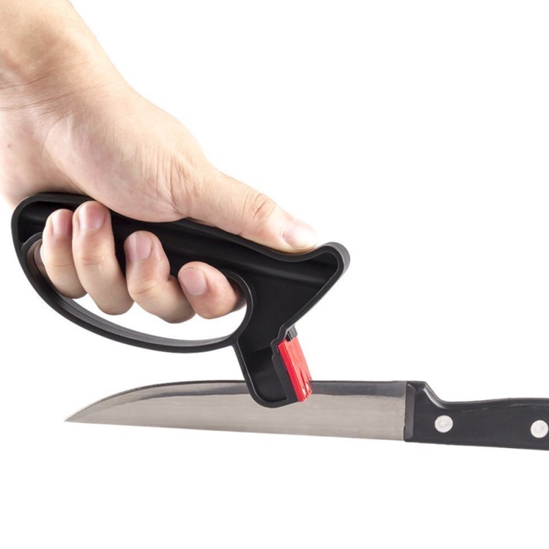 ღ Lebih Cepat Pengasah Pisau Dapur Pisau Batu Asahan Cepat Mengasah Alat dengan Non-slip Dasar Multifungsi Gerinda Pisau Dapur Aksesoris