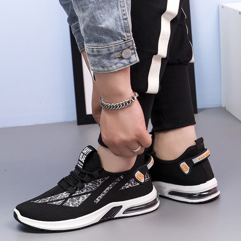 COD Highland Sepatu Sneakers Pria Kasual Sepatu Pria Tali Olahraga Sport Brand Breathable Mesh MR501