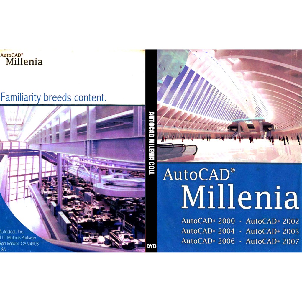 PC DVD AUTOCAD 2006.2007.2004.2005.MILENIA COLLECTION HELLO DVD