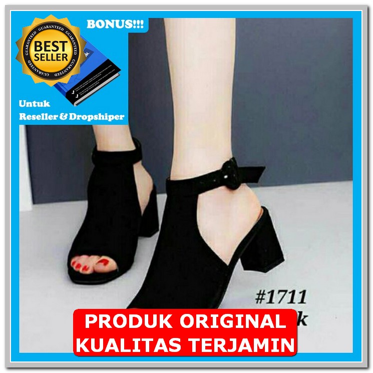 Sandal Heels Wanita Hak Tahu Kekinian Model Tali Selempang Lilit QB472 Ss Sandal Hak Tahu Ag42 Kwali