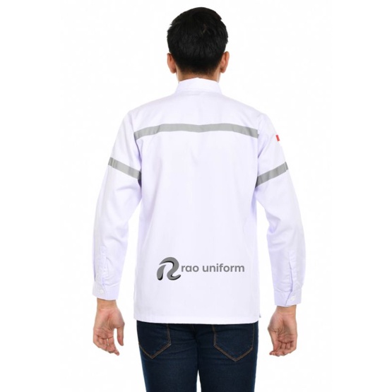 Wearpack Safety Baju Safety Baju Kerja  Bordir K3 dan Bendera Indonesia Baju Proyek Kemeja Lapangan