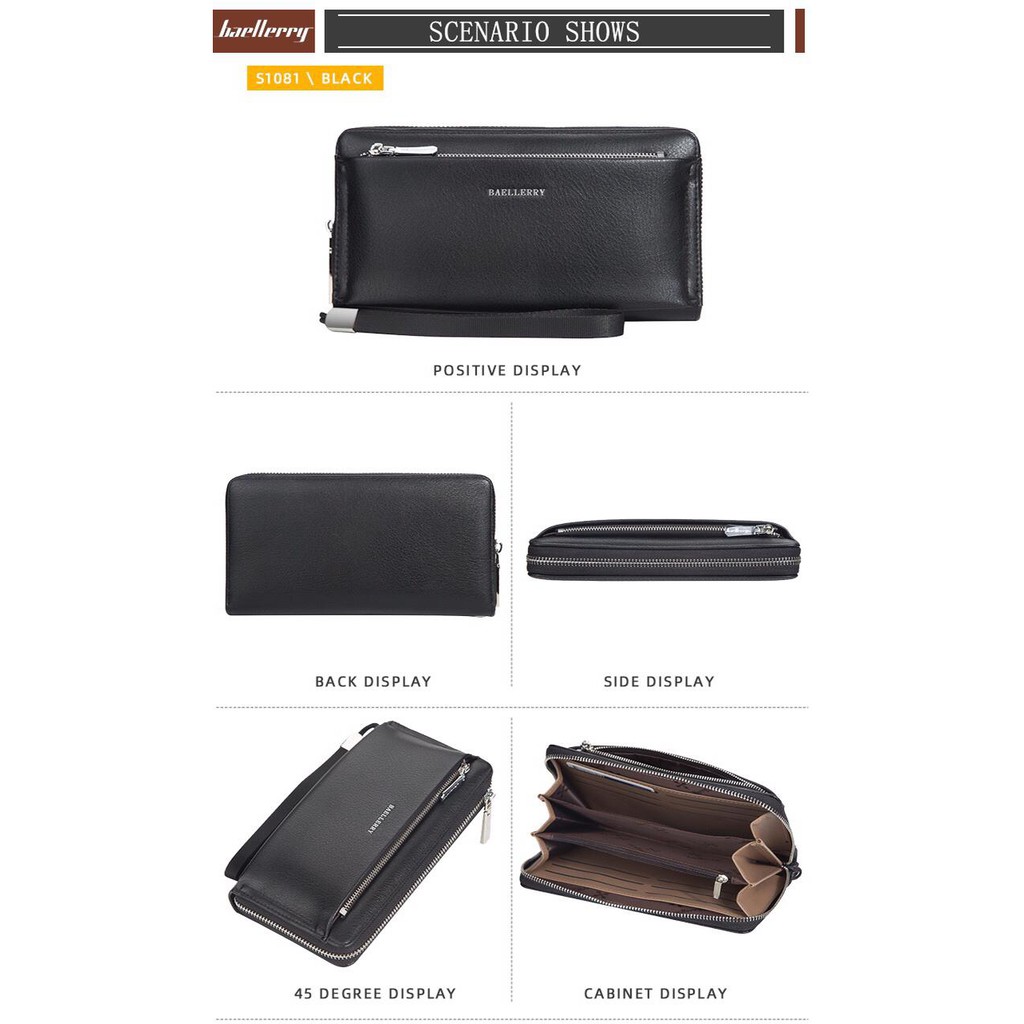INFY - DOMPET IMPORT COWOK DOMPET PANJANG DOMPET KARTU DOMPET BAELLERY DOMPET PRIA D040