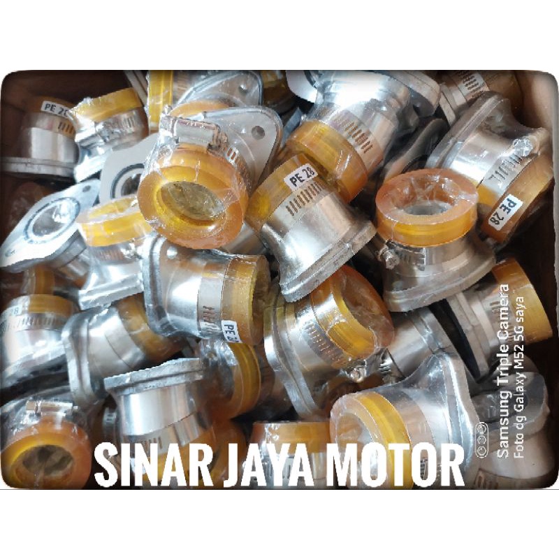 INTAKE INTEK MANIPOL  KARBURATOR KARBU PE PWK 26 28 30 TEFLON TIGER VERZA CB GL PRO MEGAPRO MIRING/LURUS