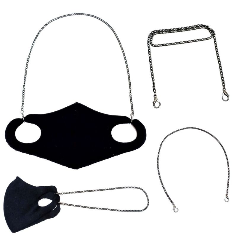 Kalung Gantungan Masker Strap Mask Hanging New Black Chain Series