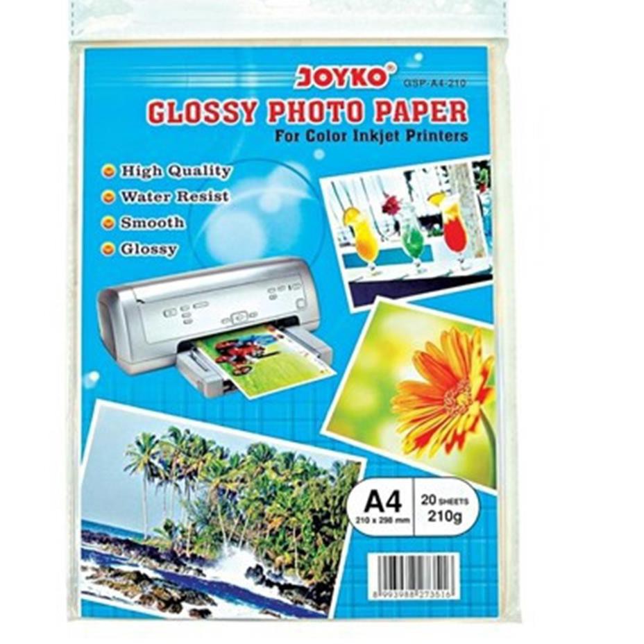 

0HJ Glossy Photo Paper Joyko A4 210gr Q7 Q RYT