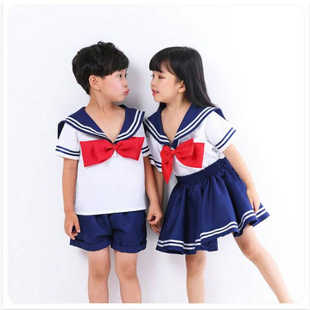 [READY STOCK] Kids uniform (kd002) Seifuku japan korean seragam sekolah anak cosplay