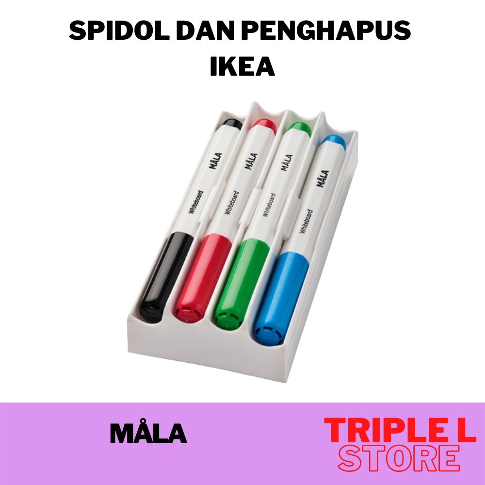 

Set Spidol Anak Papan Tulis Isi 4 Warna Dengan Penghapus ML