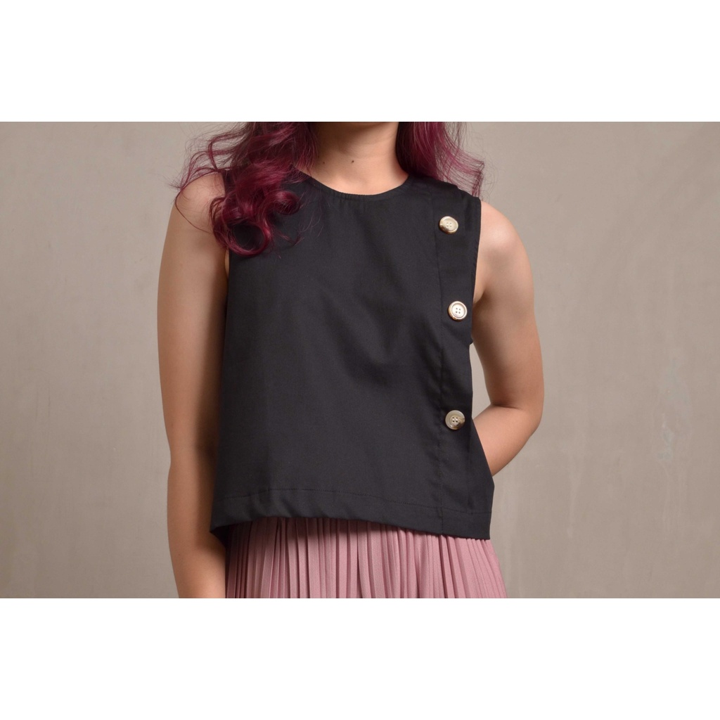 Gaura Linen Top | Linen Blouse | narae__flair  --- Atasan Linen | Tank Top Linen Murah | Tank-Top Wa