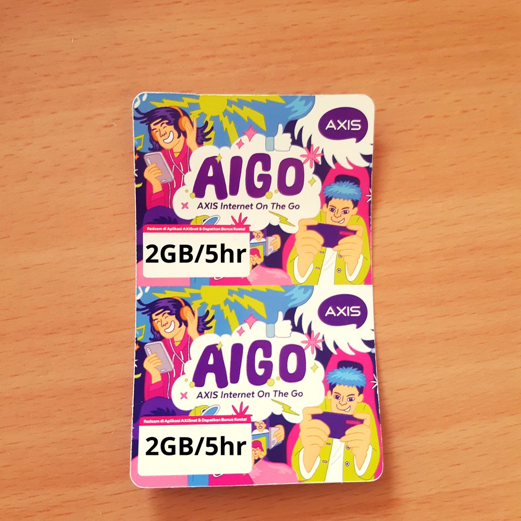 VOUCHER KUOTA INTERNET AXIS AIGO SS 2 GB 5 HARI