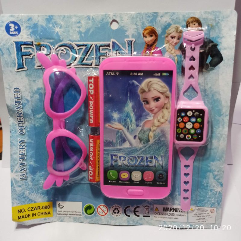 (COD) Mainan HP Anak Perempuan telpon Pretty Princess Cinderella, frozen / mainan telepon hp android