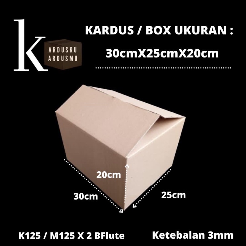 

KARDUS POLOS / BOX KARTON UK 30 x 25 x 20cm