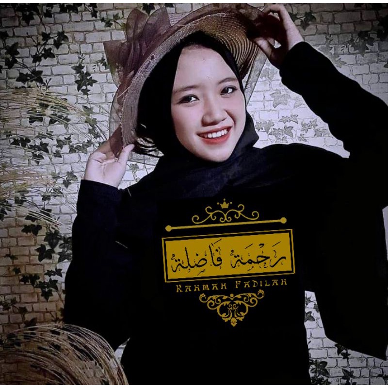 KAOS SABLON NAMA SENDIRI ARAB DAN LATIN KUALITAS DISTRO