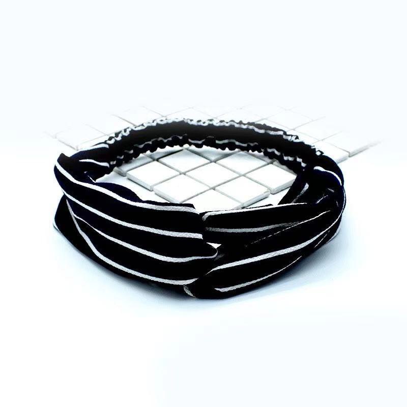 Bando Karet Motif Kotak-Kotak Aksesoris Rambut Wanita Daily Korean Style Import