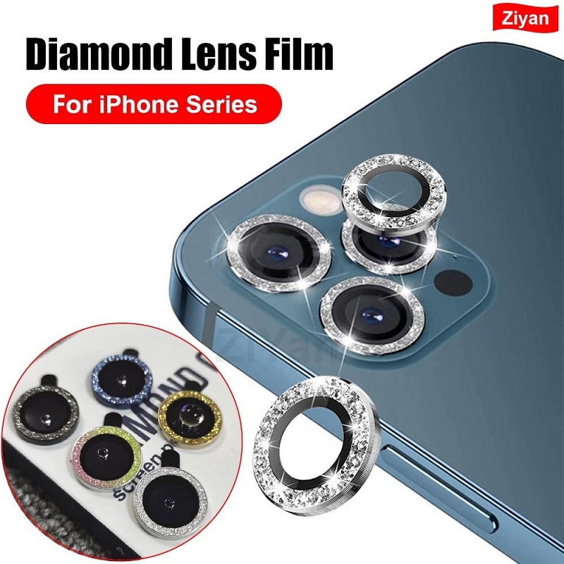 Suitable for iPhone 13 12 Pro Max 11 Pro max camera lens protection, suitable for iPhone 12mini 11 / 12pro masonry flashing lens ring