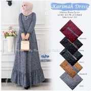Gamis Karimah LD 100-130 Bahan Diana Denim Ori Nuha