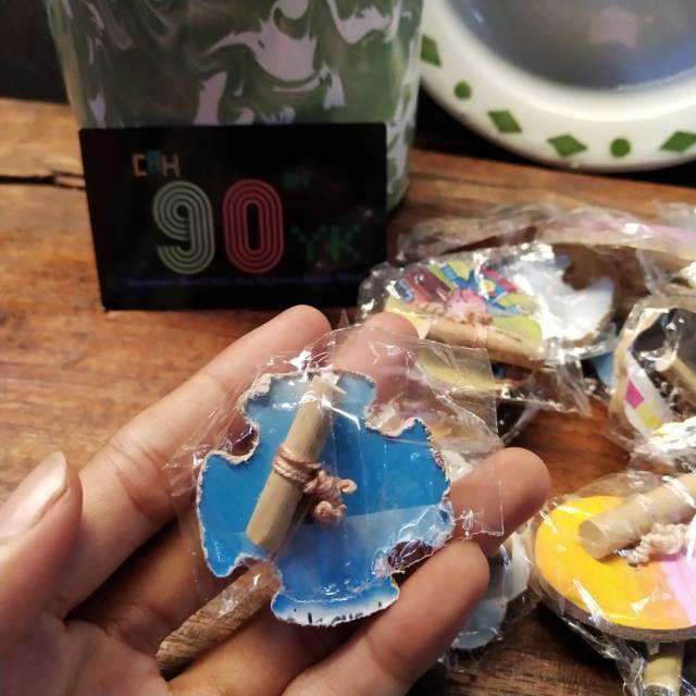 GANGSINGAN TARIK Tangan Kecil 5cm. Mainan Tradisional Jadul Gasing Tali JANTRA Anak 90an. MURAH