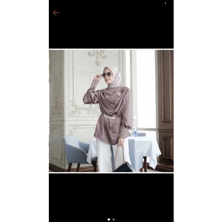 Glam Blouse Dove Vanilla Hijab S-New