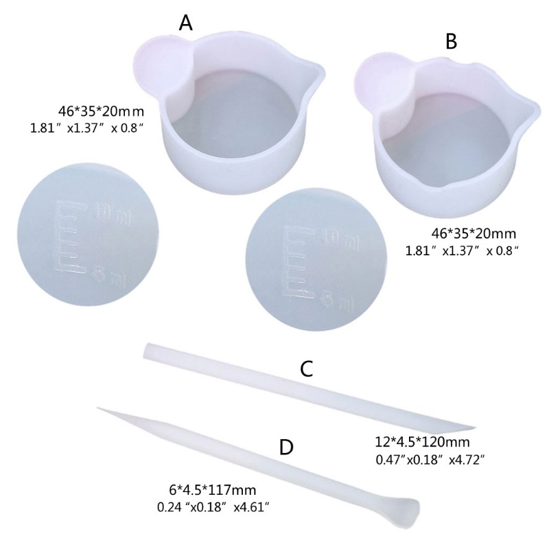 SIY  Silicone Stirrer Stick Clear Glue Mixing Cup for DIY Resin Casting Jewelry Making Tools Accessories