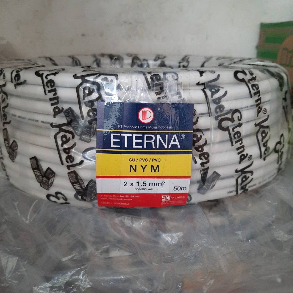 kabel listrik eterna 2x1.5 | kabel listrik kawat eterna