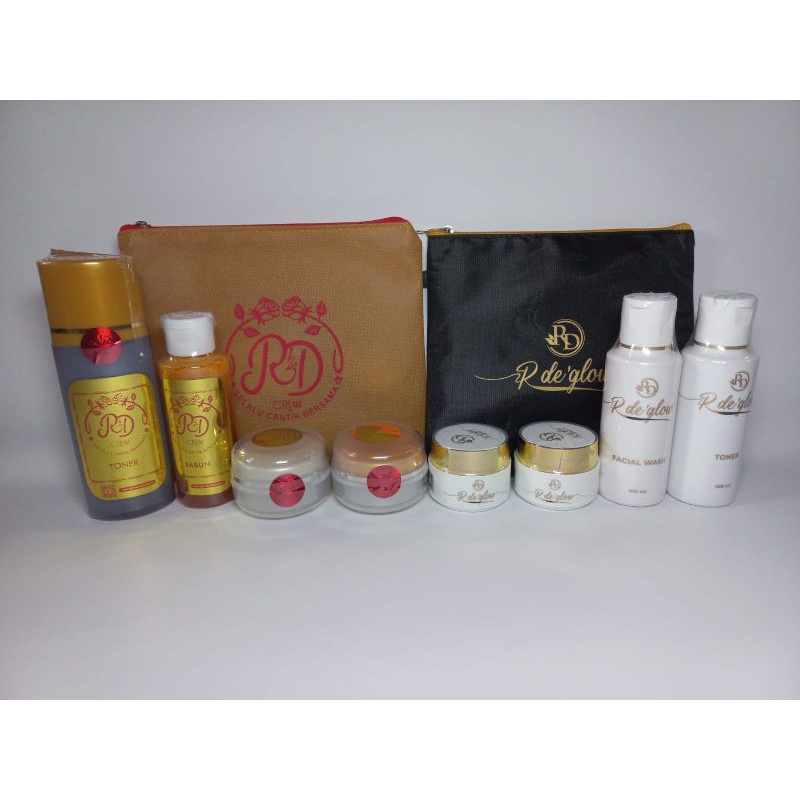 JUAL ECER/PAKET Cream Rde glow /Rd Gold Pemutih Wajah Rinna diazella