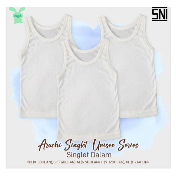 Aruchi Singlet / Kaos Dalam Bayi Size NB/XL 1pcs