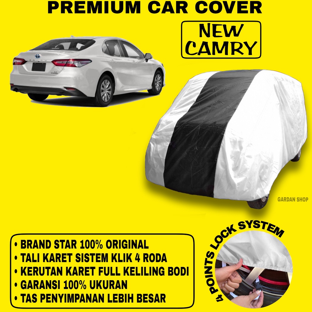 Body Cover NEW CAMRY SILVER HITAM Penutup Bodi Mobil New Camry Waterproof PREMIUM