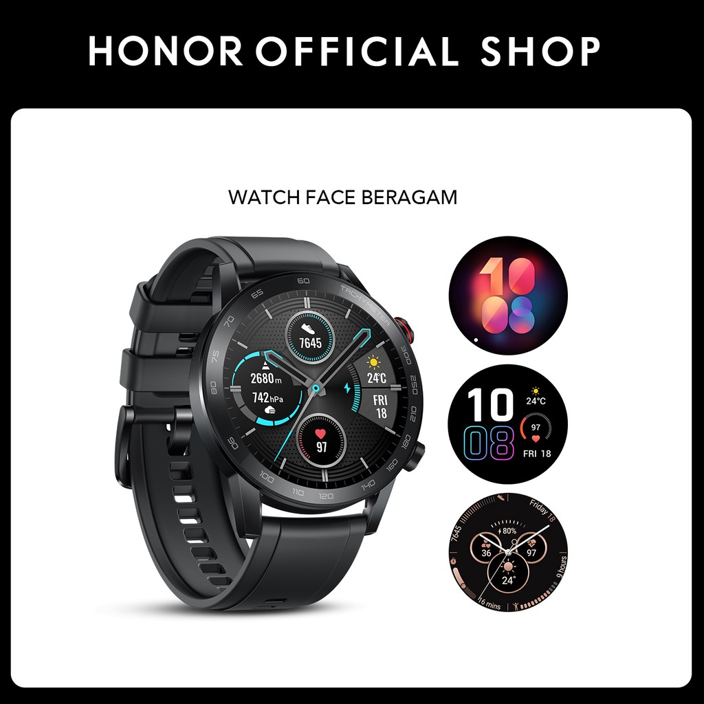 [FREE SCREEN PROTECTOR] HONOR Magic Watch 2 46 46mm Smart Watch SpO2 Bluetooth 5.1 Smartwatch Blood Oxygen 14 Days Waterproof MagicWatch 2 - Black-3