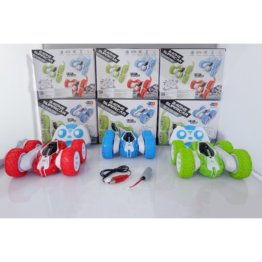 RC STUNT SUPER CAR - DOUBLE CAR STUNT 2.4GHZ Double Sided Turn Over