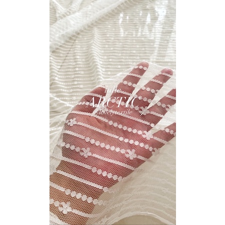 Kain Kebaya Brokat Kain Brokat Meteran Kain Brokat Motif Salur Tile TULLE ARCTIC