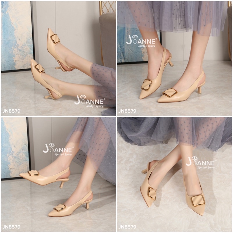 RESTOCK! [ORIGINAL] JOANNE Slingback High Heels Shoes Sepatu Hak Wanita #JN8579