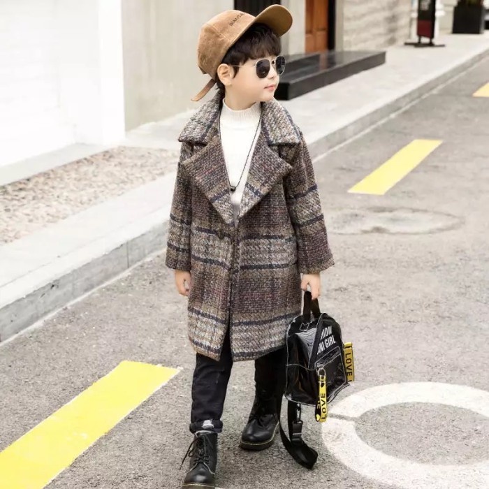 Coat Wool Anak Korea tebal untuk Winter Musim Dingin